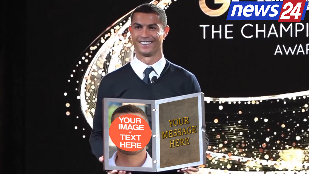 Personalized message from Cristiano Ronaldo